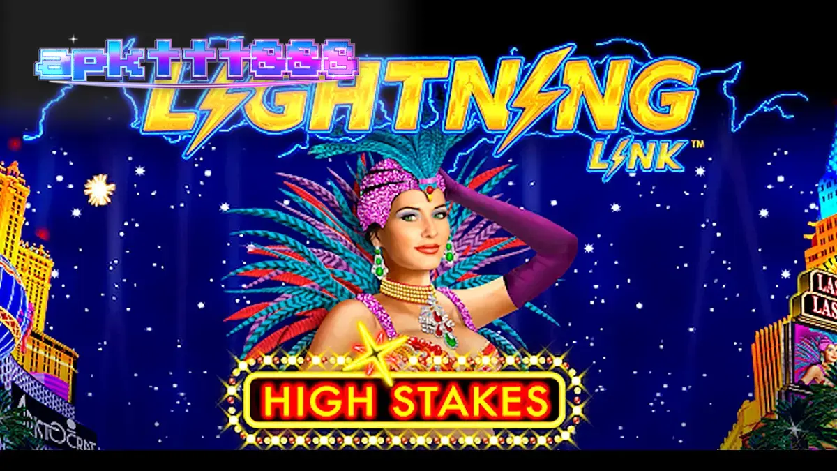 Tampilan visual permainan slot Lightning Link High Stakes dengan tema kemewahan kasino